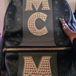 Mcm Book Bag Authentic Leather Bag 