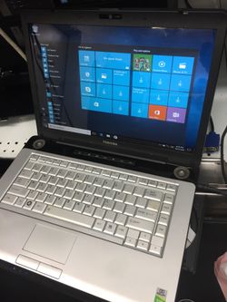 Toshiba satellite, AMD Turion X2 2.2ghz cpu 120gb 4gb win 10 webcam WiFi