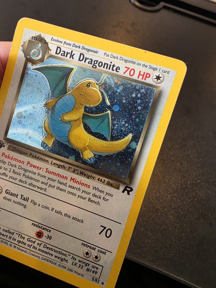 2000 Pokmon Card Team Rocket Dark Dragonite Holo 1st Edition MP SWIRL  Creas - www.ice4pros.com.br