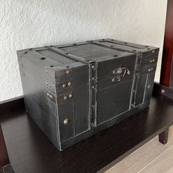 Luggage Style Black Home Decor Storage Box Organizer 
