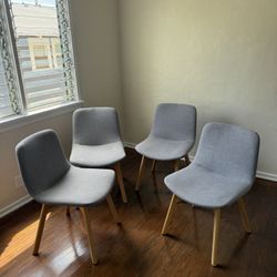 4 Grey Dining Chairs 