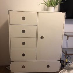 West Elm Malone Campaign White Chifforobe
