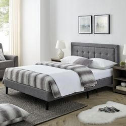 Modern Upholstered Bed Frame – Stylish & Comfortable