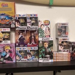 Anime Figure & Funko Pop Collection - Naruto, Demon Slayer, AOT, JJK, Manga and HXH $490 for all
