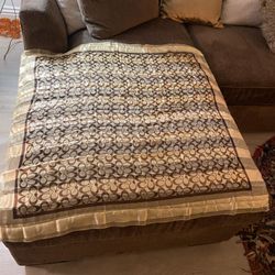 RARE VINTAGE COACH  ~ Mega Scarf / Shawl Big Beautiful Bold Monogram design 