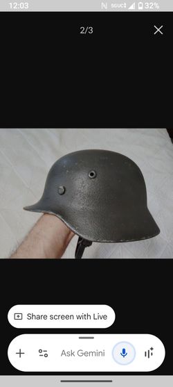 Authentic world war II German helmet