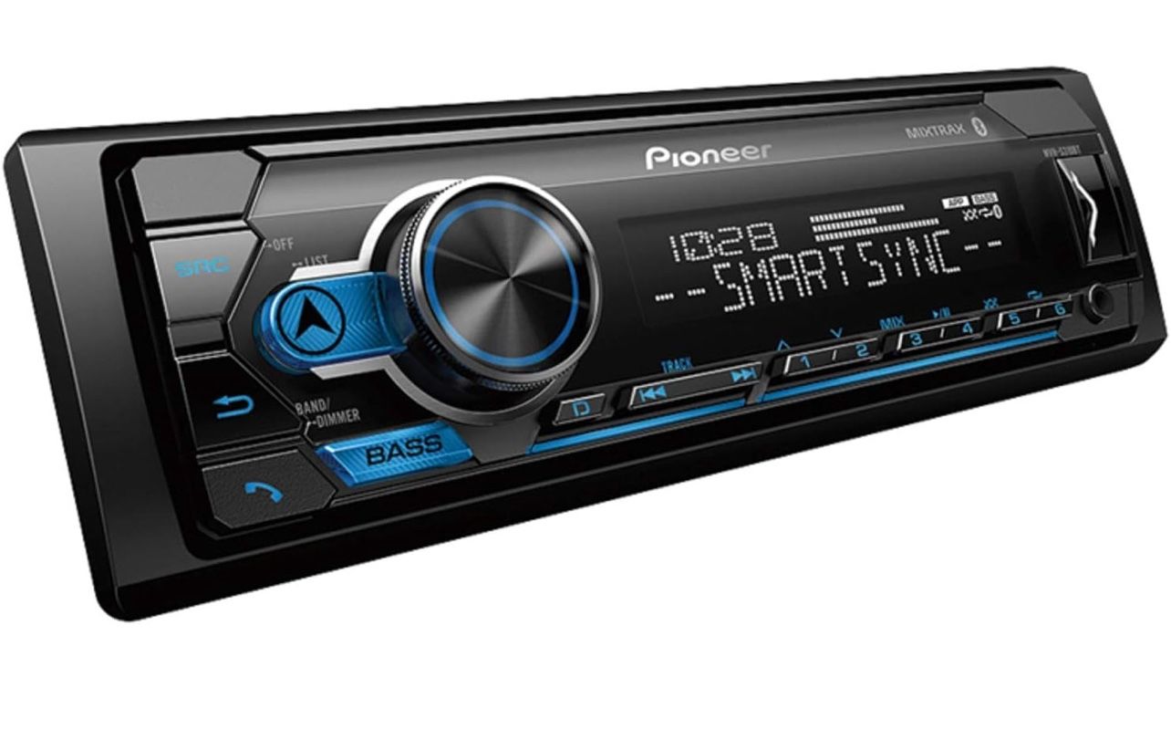 Pioneer MVH-S310BT Single Din Built-In Bluetooth, MIXTRAX, USB, Auxiliary, Pandora, Spotify, iPhone, Android and Smart Sync App Compatibility Car Digi