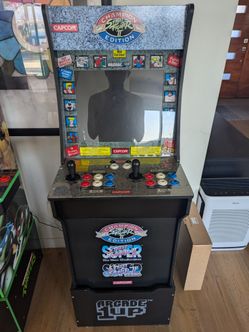 Street fighter 2 arcade 1up with riser modded with raspberry pi and happs buttons and joysticks