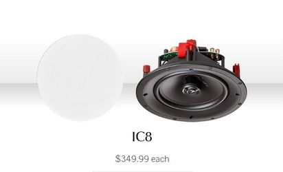 Martin Logan IC8 8” Architectural Speakers New Sealed in box 1 pair