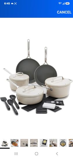 GreenPan GP5 Hard Anodized Healthy Ceramic Nonstick 14 Piece Cookware Pots and Pans Set,Heavy Gauge Scratch Resistant,Stay-Flat Surface, Induction, Mi