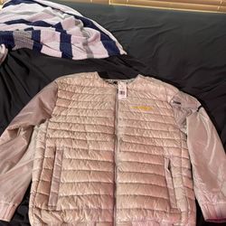 ADIDAS TERREX HIKE BOMBER DUCK DOWN FULL ZIP JACKET MENS Large Gray 