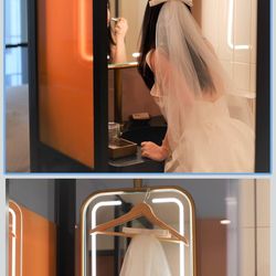 White Satin Bow Veil