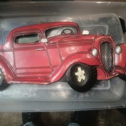 Red Antique Car..Wall Decor