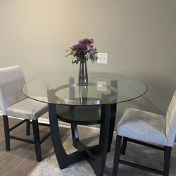 Glass Dining Table W/ Chairs