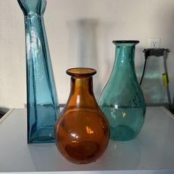 Colored Glass Vases Decor