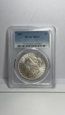 1887 Morgan Silver Dollar PCGS MS64