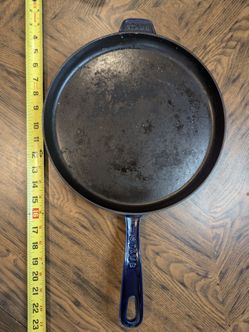 STAUB Cast Iron Traditional Deep Skillet Blue