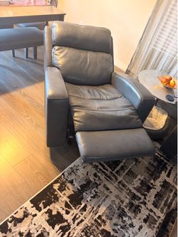 Leather recliner