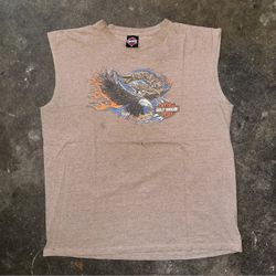 Vintage Harley-Davidson Sleeveless Graphic Muscle Tee
