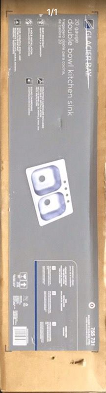 unt 33 in 4Hole Double Bowl Stainless Steel 20 Gauge