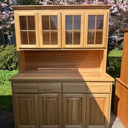 Wood Hutch Cabinet