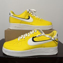 Nike Air Force 1 '07 LV8 Shoes Tour Yellow Black DO9786-700 Mens Size 12 B-Grade