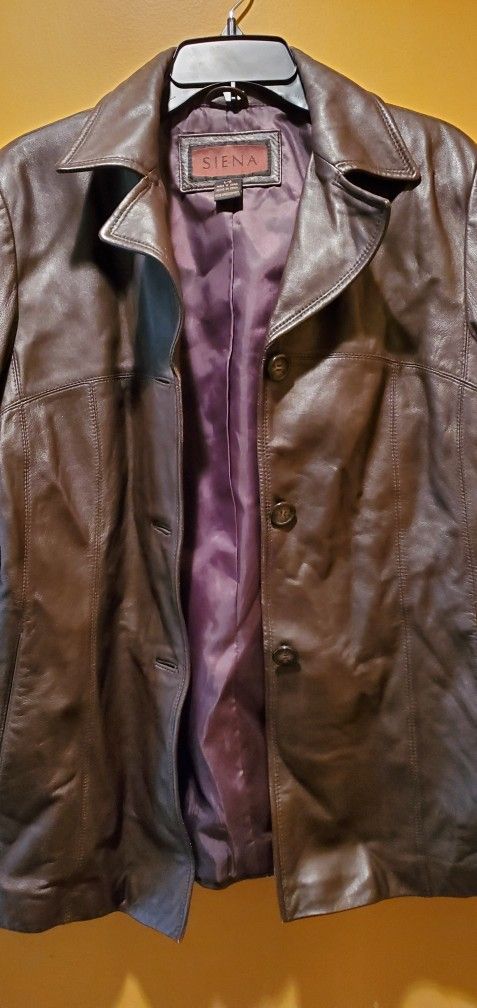 Women's Leather Jacket Large 