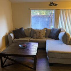 Sectional With Coffee Table Exc Condition