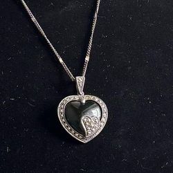Vintage .925 Heart on Heart Pendant with Necklace just $25 xox