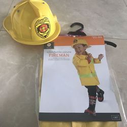Fireman toddler costume / dress up/ role play size 3T-4T
