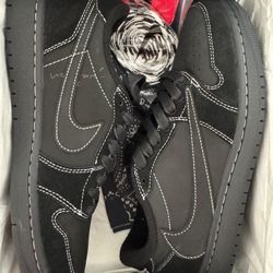 Size 10- Jordan 1 Retro Low OG SP x Travis Scott Black Phantom 