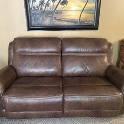 Real Leather Sofa & Loveseat 