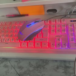 Pink Keyboard Light Up