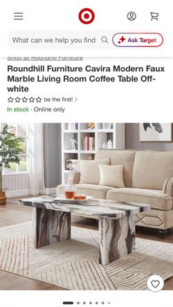 Roundhill Furniture Cavira Faux Marble Coffee Table