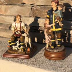 Two Firman figurines NWT By  Red hats of courage 