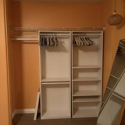 Bookshelves Made Into A Closet 