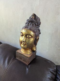 Guanyin Buddha Head Bust Statue