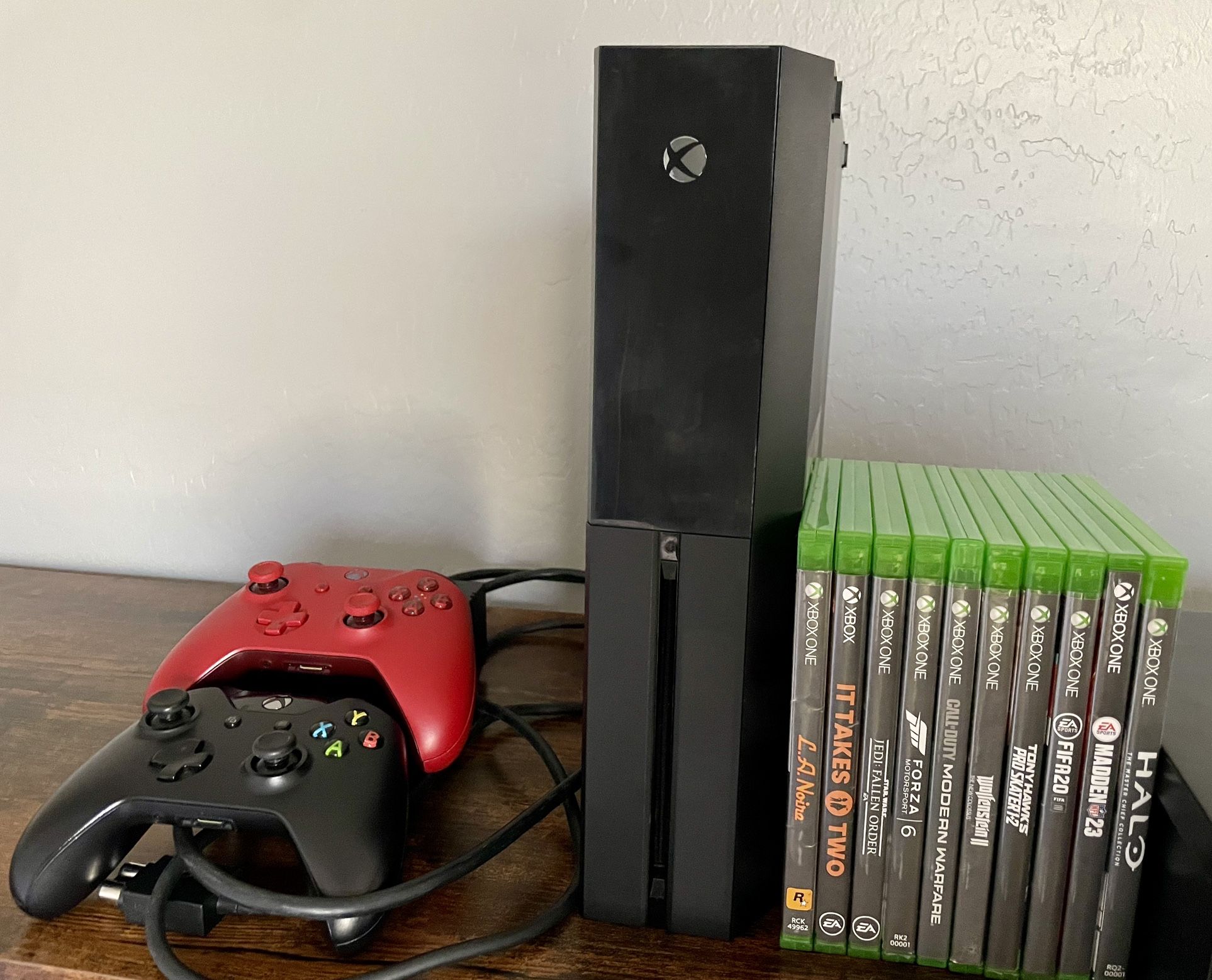 Xbox 1 - 1TB With Two Controllers And Games