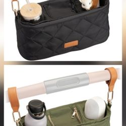 Zicoto Stroller Caddy Organizer With 2 Cup Holders, Set of 2