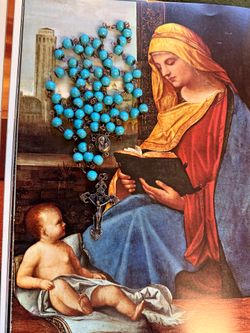 Turquoise Rosary - Catholic