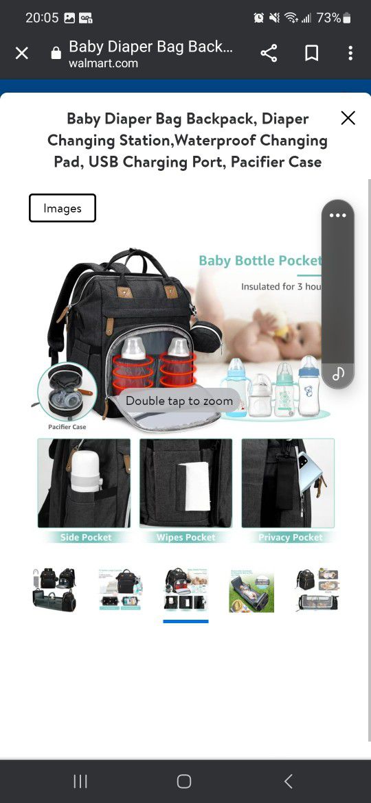 Diaper Bag Backpack - Diaper Bag with Changing Station, Waterproof Baby Bag Self-Folding Crib, Blackout Cloth, Travel Mat, Large Capacity Travel Baby 