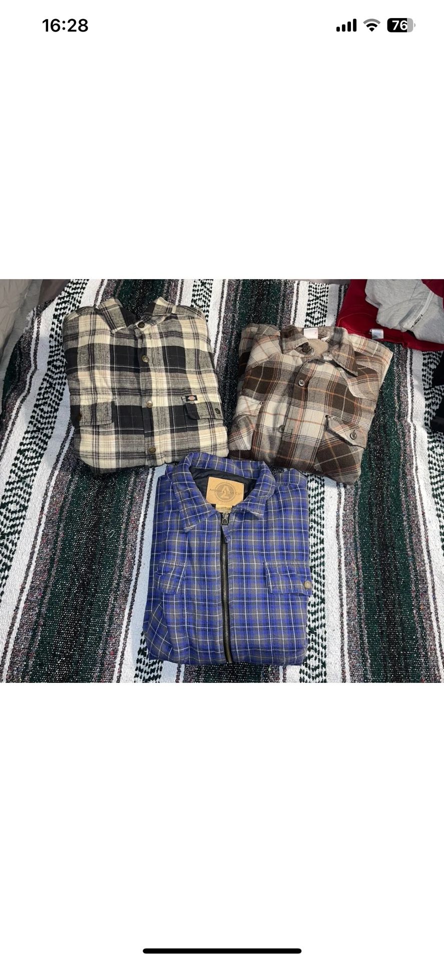 (3) Dickies Arizona Jeans Sideout Work Shirt Jacket Sherpa Lined Plaid Quilted L