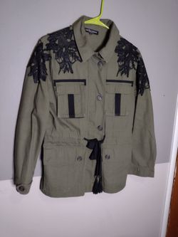 Olive green utility jacket