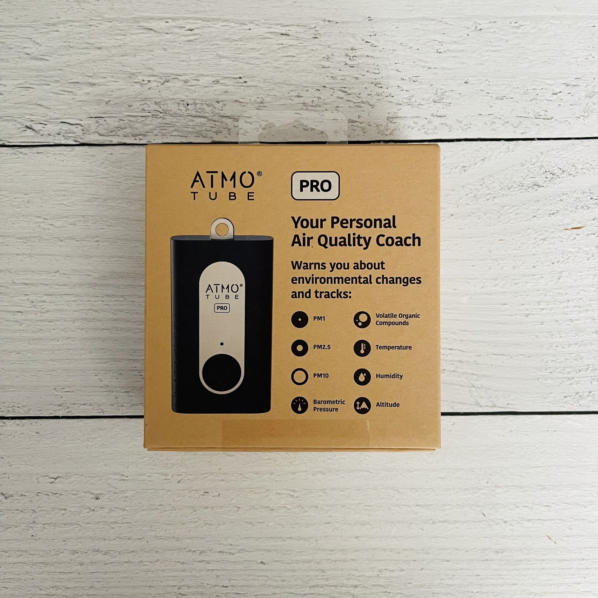 Atmotube Pro Portable Air Quality Monitor Planetwatch Crypto Miner IN HAND