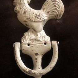Iron Rooster Door Knocker