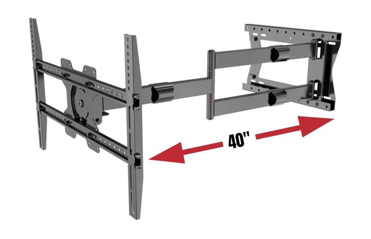 NEW! Physix 2100 Long arm TV Wall Mount for 32-75 Inch Screens Extra Long Extension up to 40 Inch