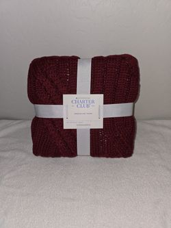Charter Club Sweater-knit Throw, 50x60 NWT