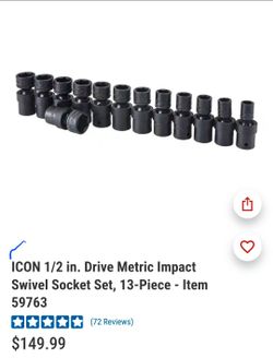 Icon professional deep swevil socket set