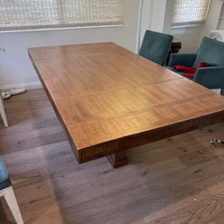 Wood Kitchen Table - Art Deco Design 