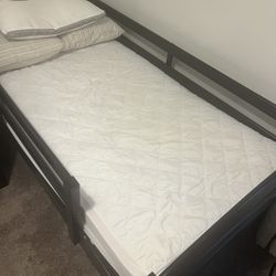 Kids Bed And Mattress Set Brown